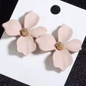 blush pink orchid earrings